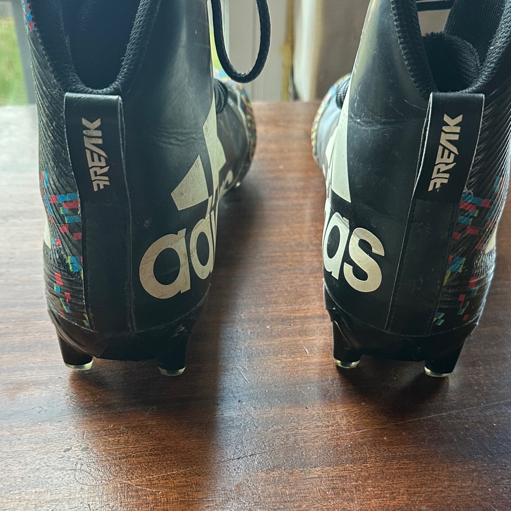 Adidas Cleats FREAK GRIDLOCK SYSTEM Black & Multi-Color Sz 15 - Picture 6 of 9